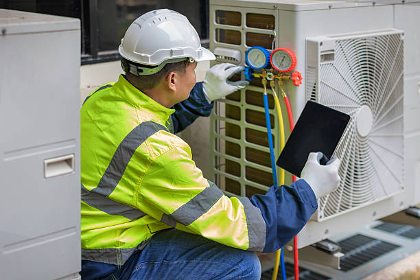 Professional Hvac technician working in Mendham, NJ